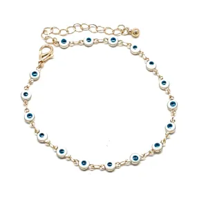 Gold Evil Eye Anklet