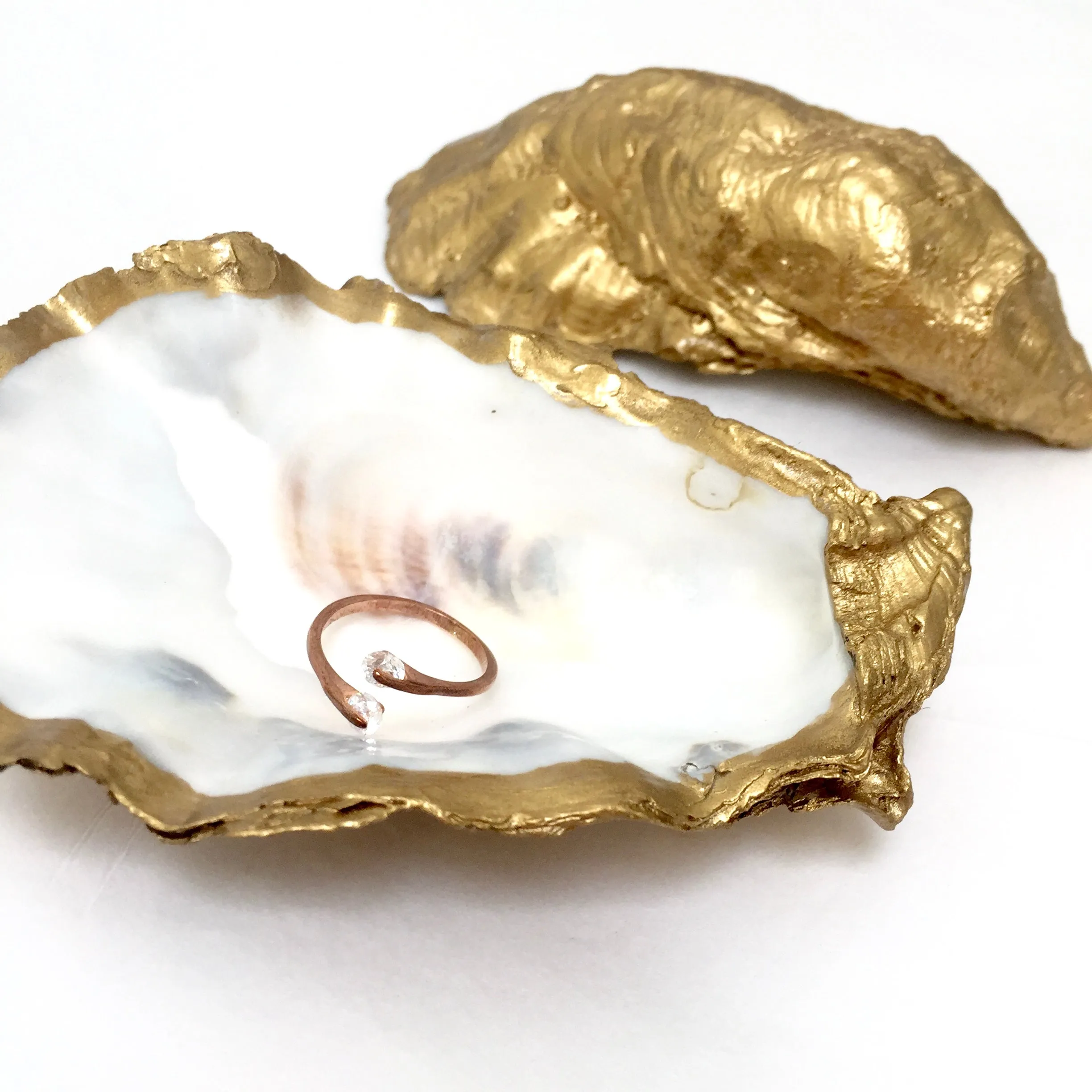 Gold Oyster Trinket Dish