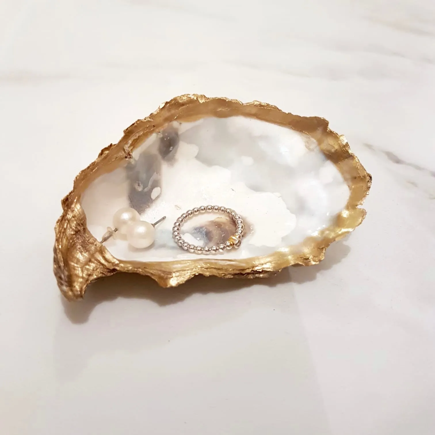 Gold Oyster Trinket Dish