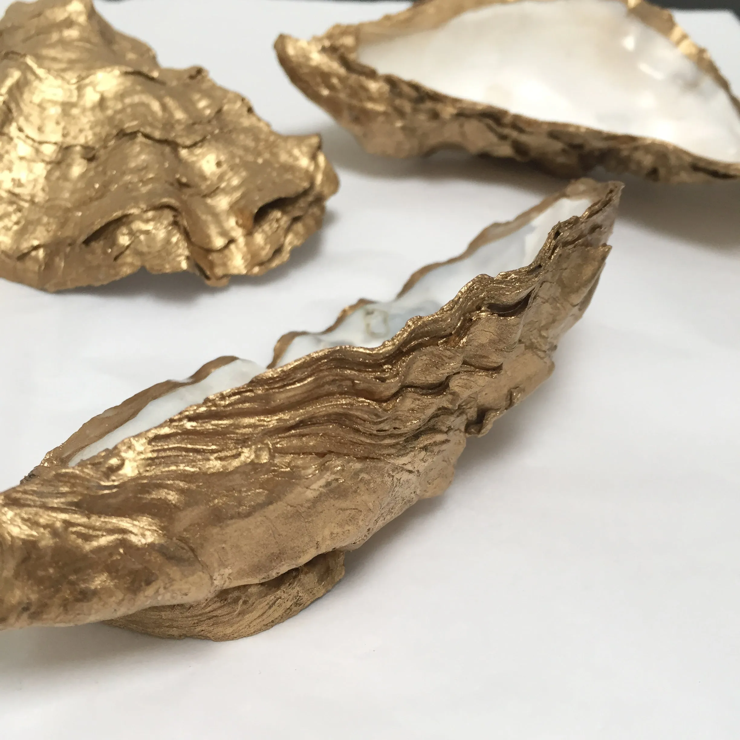 Gold Oyster Trinket Dish