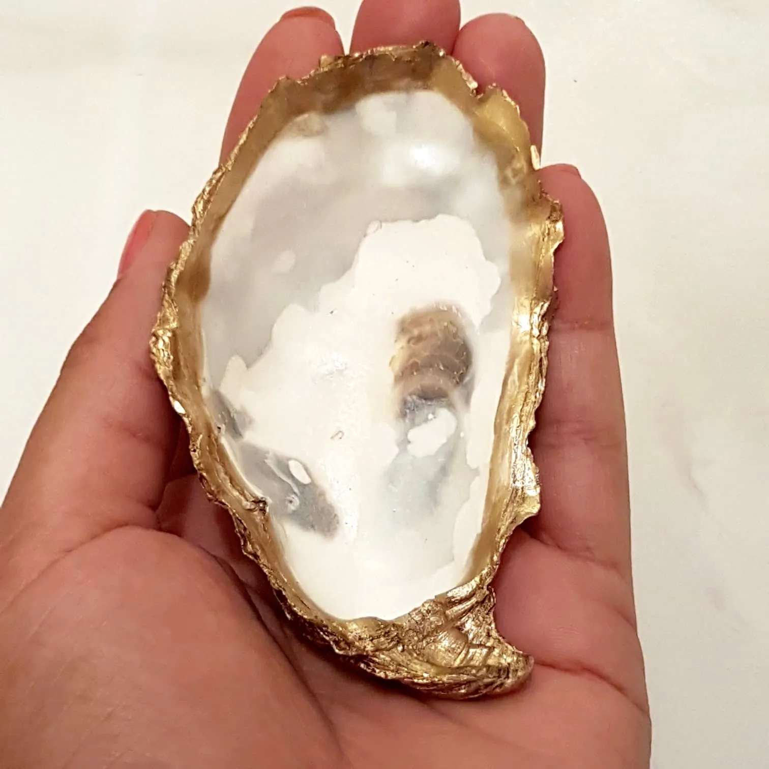 Gold Oyster Trinket Dish