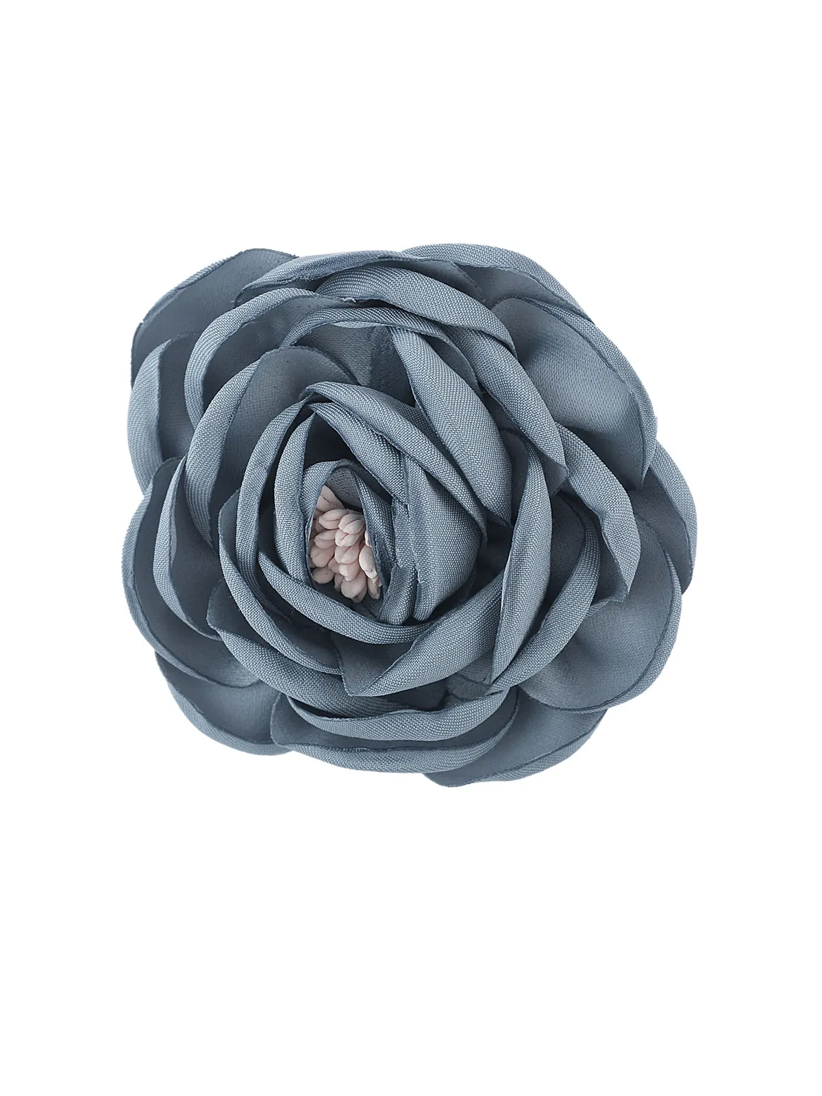 Grey Singed Edges Decorative Satin Flower