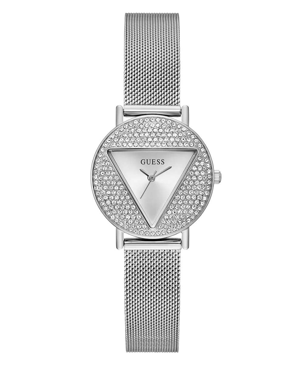 GUESS Ladies Silver Tone Analog Watch