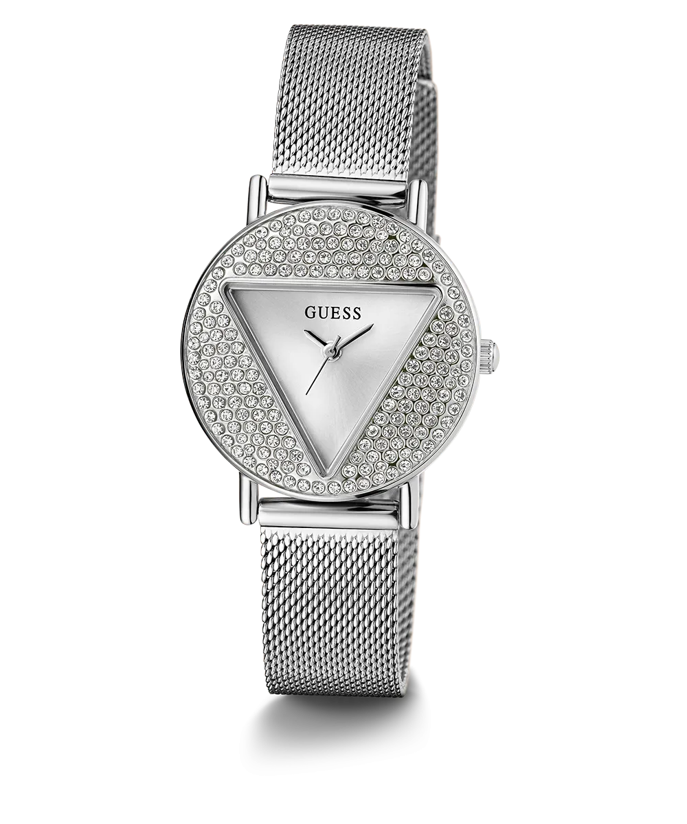 GUESS Ladies Silver Tone Analog Watch