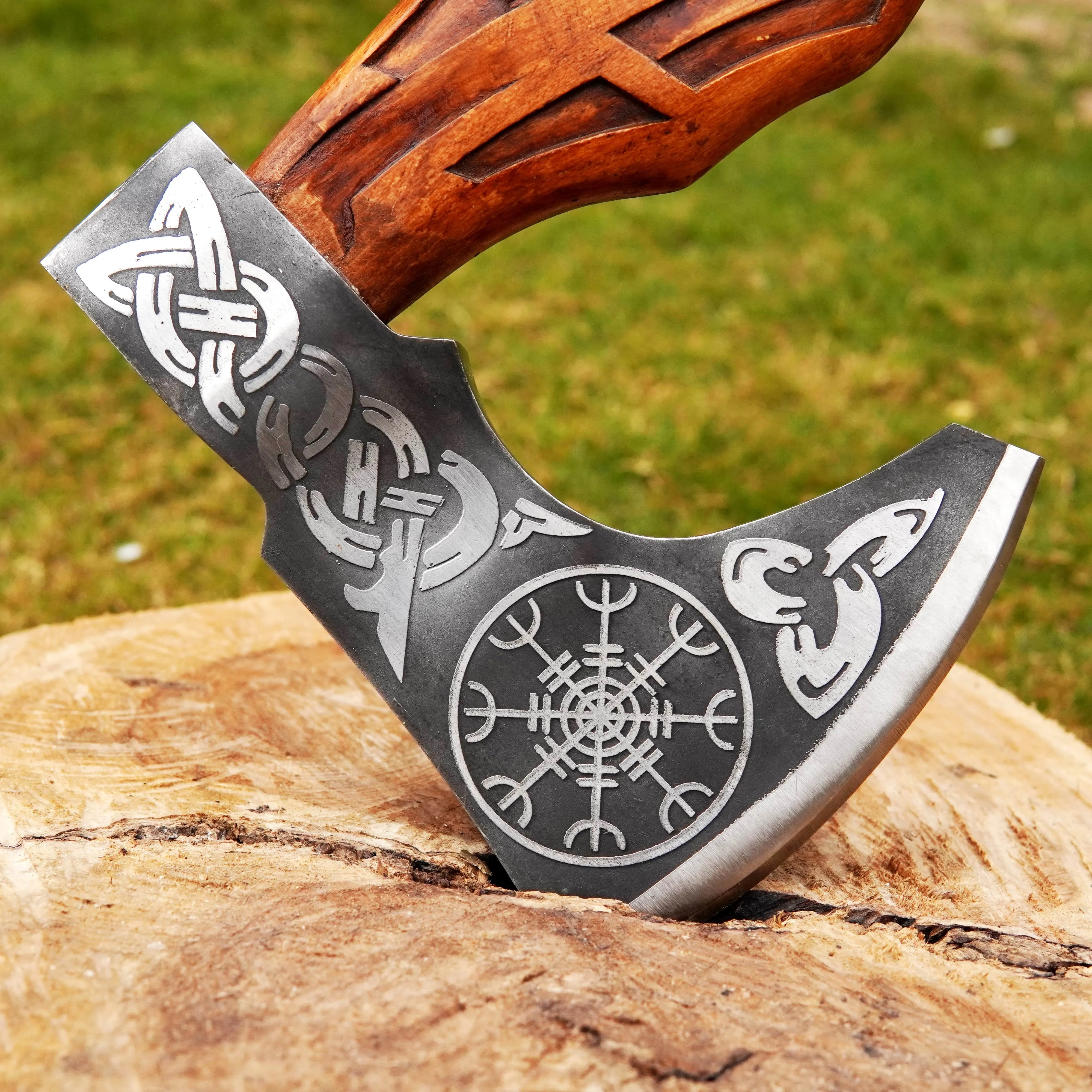 Hache Guerrière Viking - "Colère d'Huginn et Muninn"