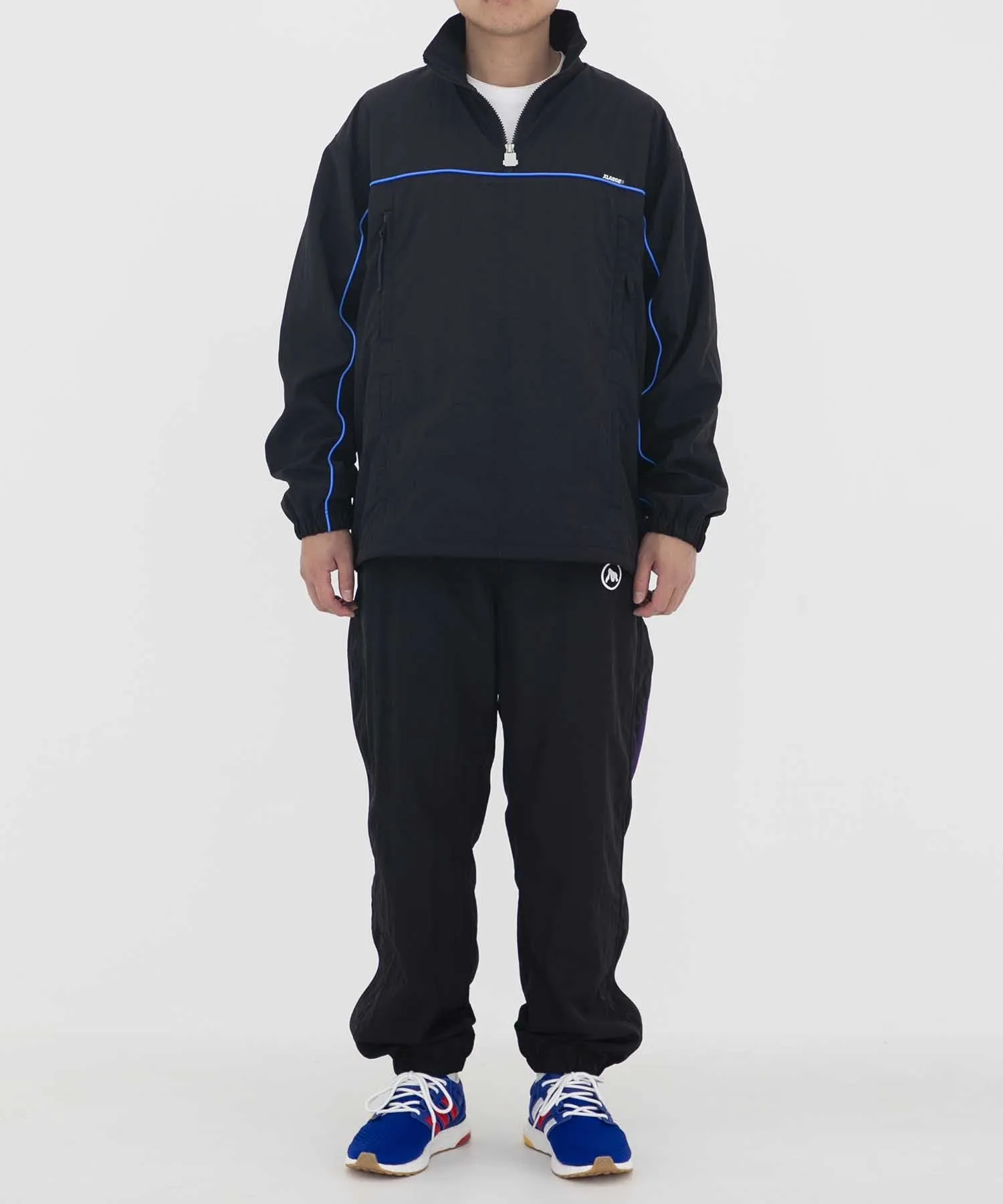 HALF ZIP NYLON PULLOVER JACKET