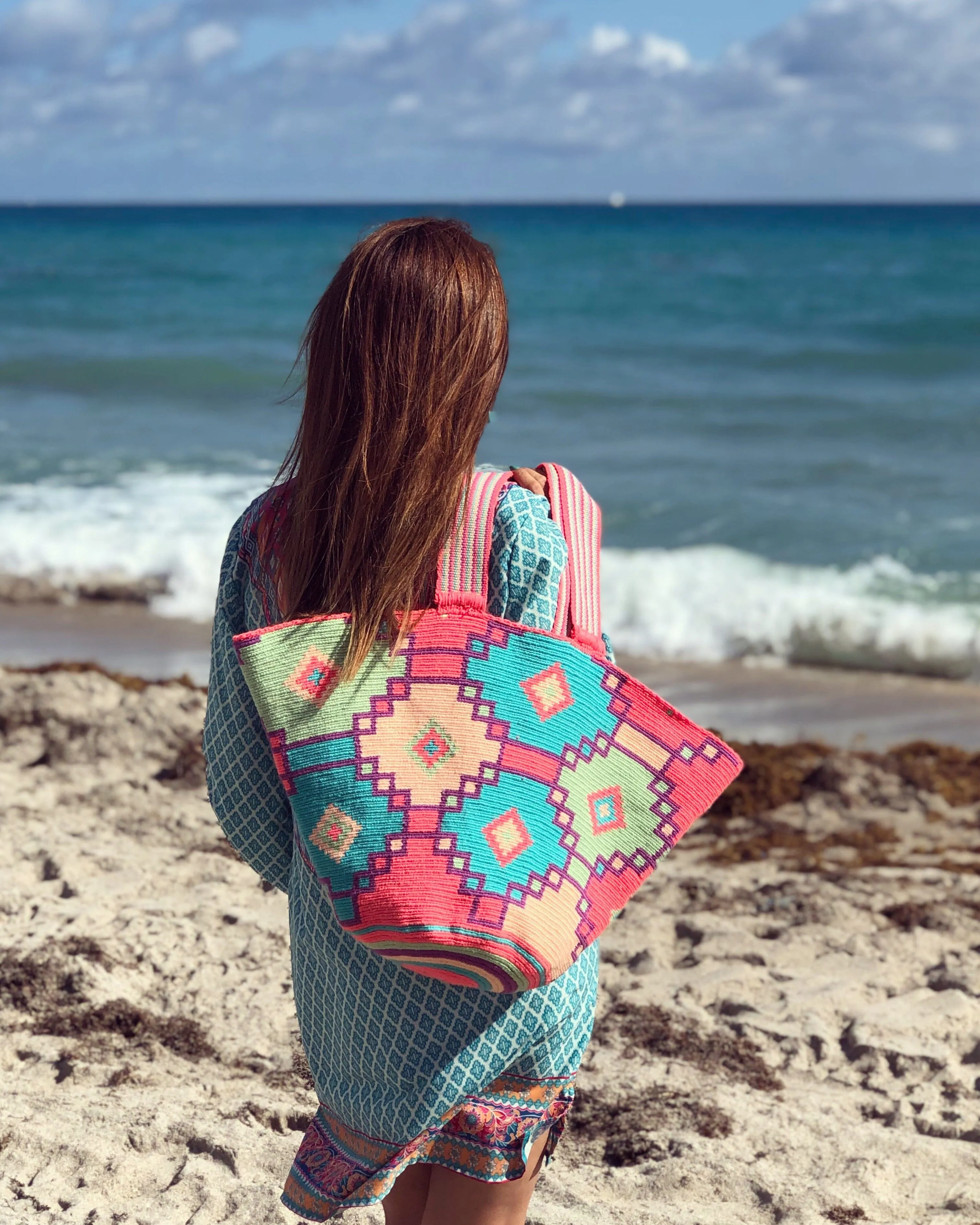 Hand-crocheted Tote Bags -  Crochet Tote Bag | Beach Totes