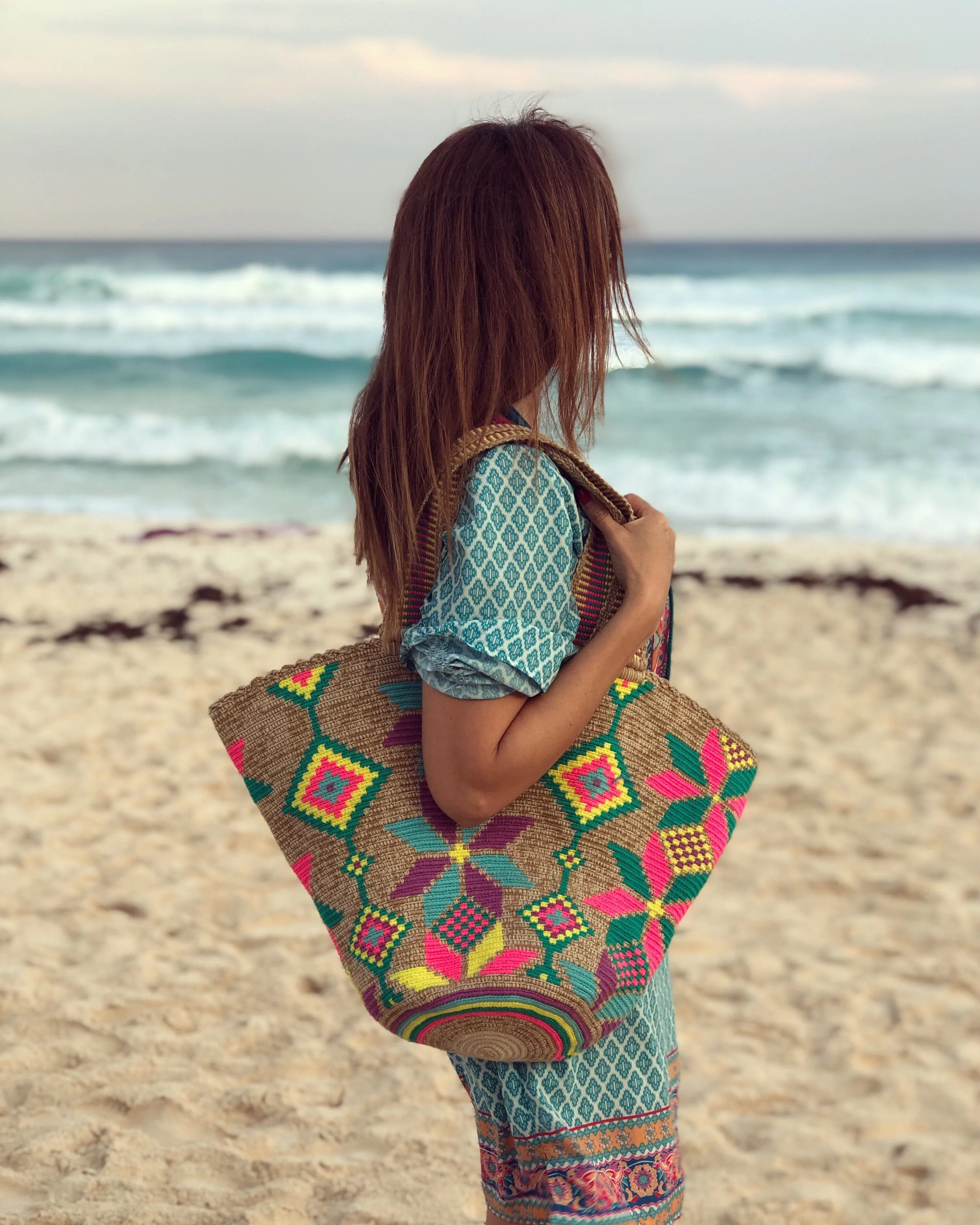 Hand-crocheted Tote Bags -  Crochet Tote Bag | Beach Totes