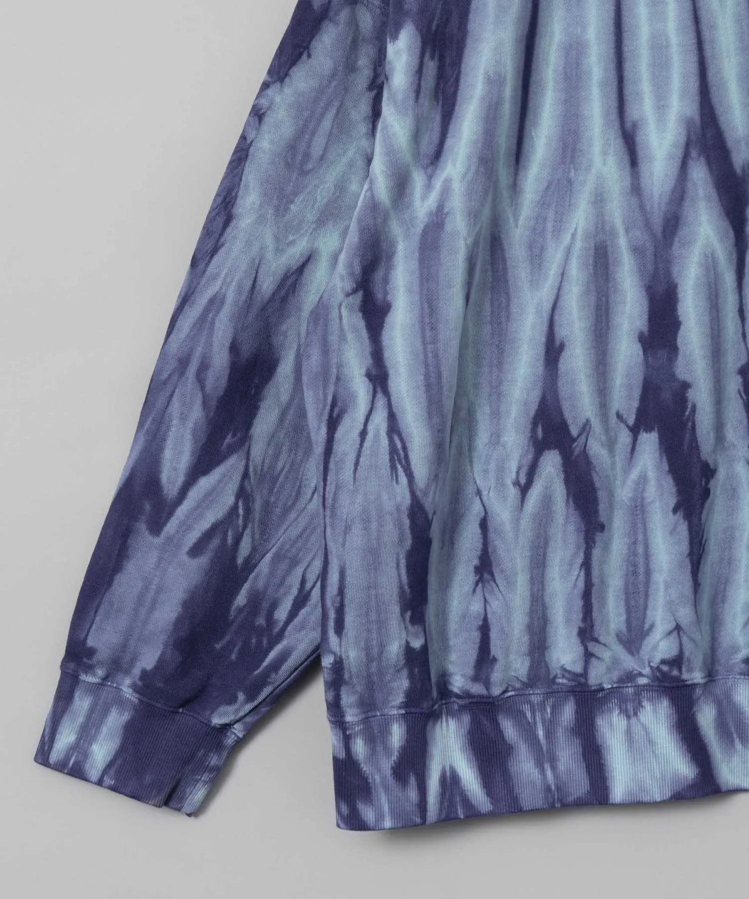 Hand Tie-Dye Sweat Prime-Over Crew Neck Pullover