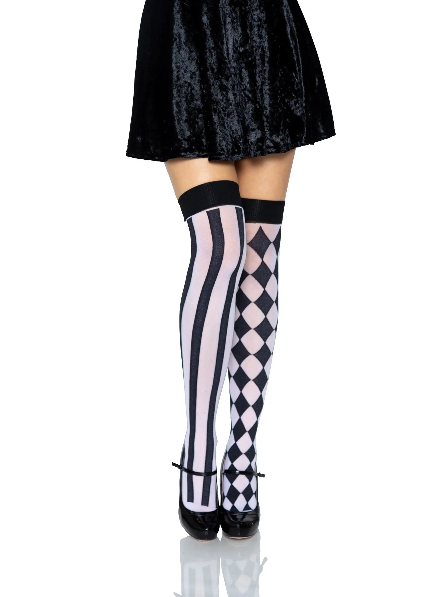 Harlequin Thigh High Stockings