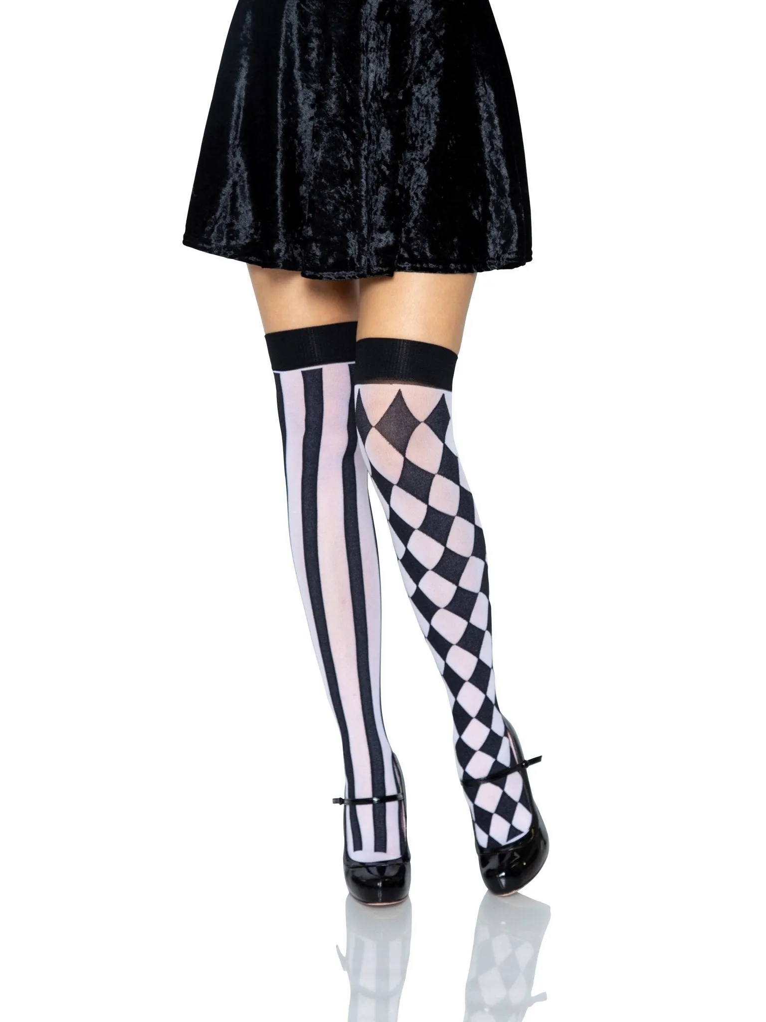 Harlequin Thigh High Stockings