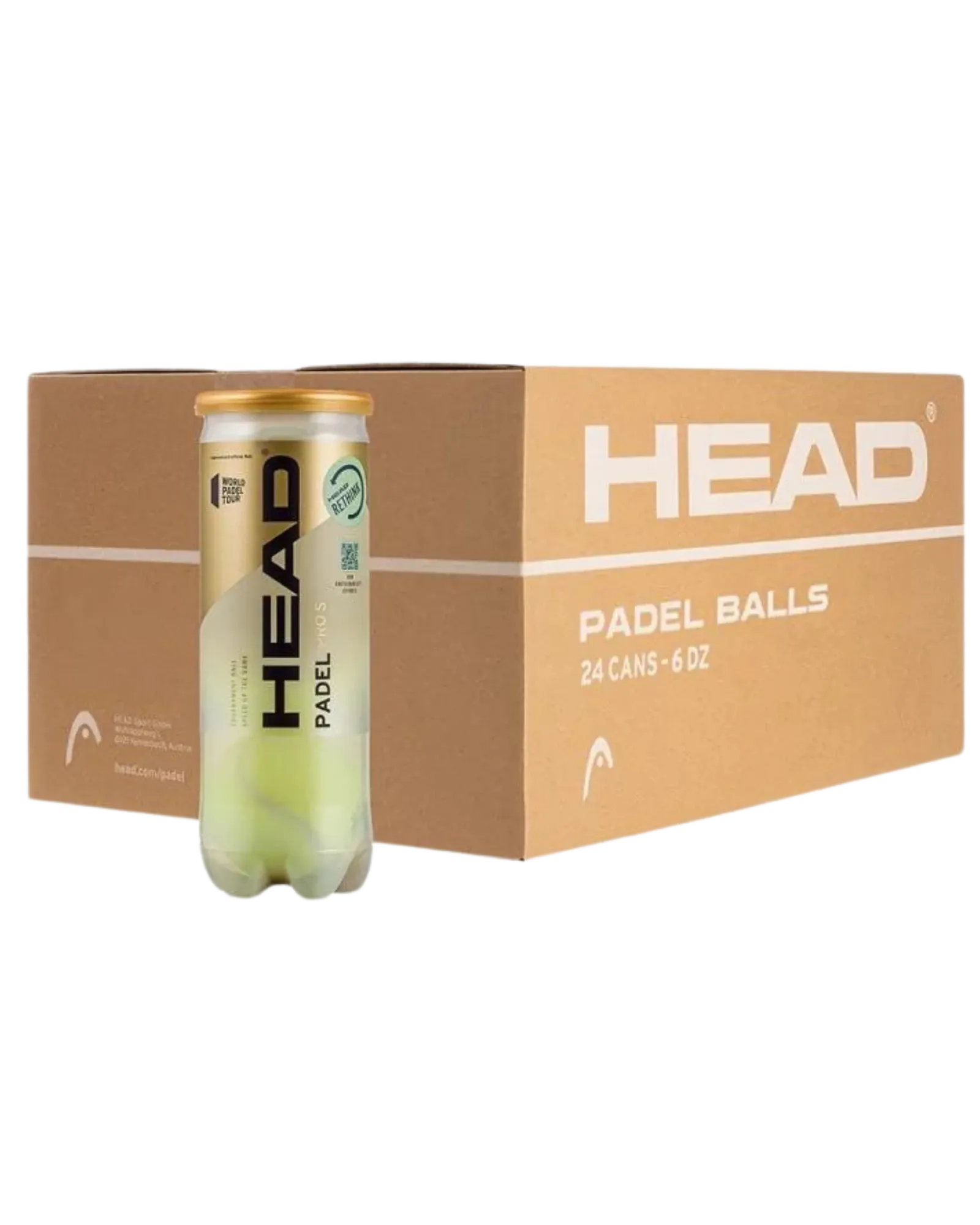 Head Padel Pro S Balls - Box of 24 Cans