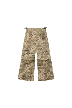 Heavy Wash Camouflage Vintage Overalls