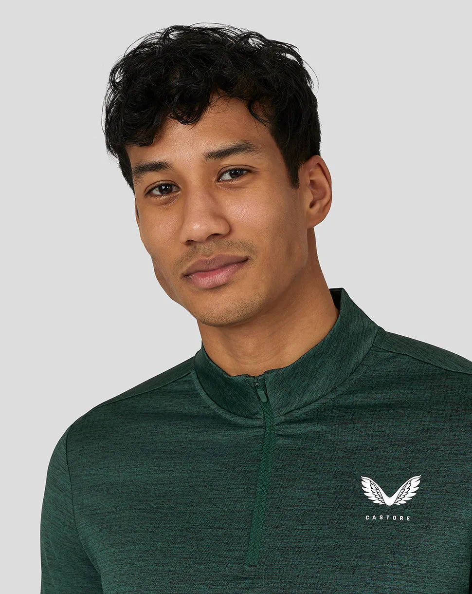 Heren Active Marl 1/4 Zip - Groen