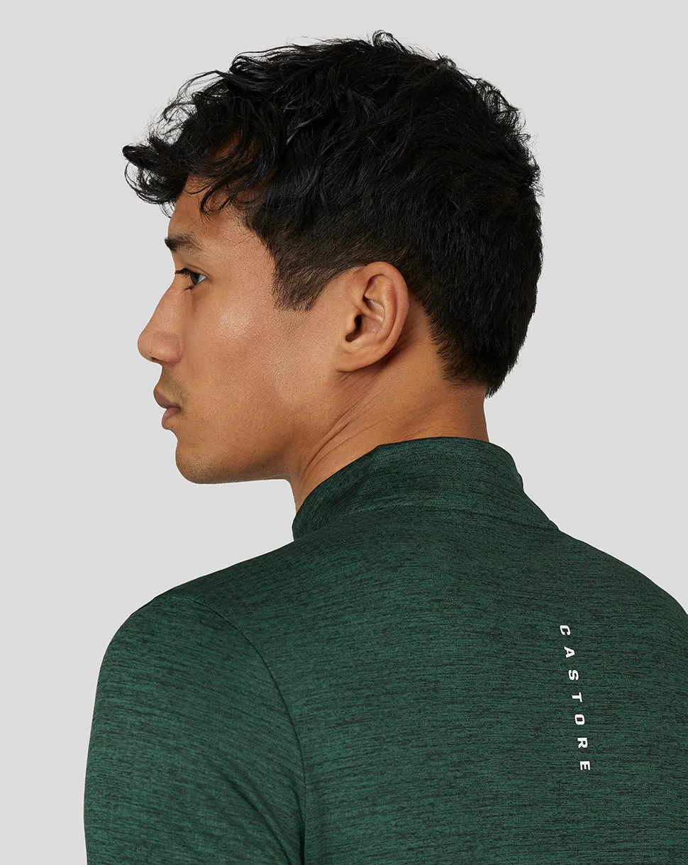 Heren Active Marl 1/4 Zip - Groen