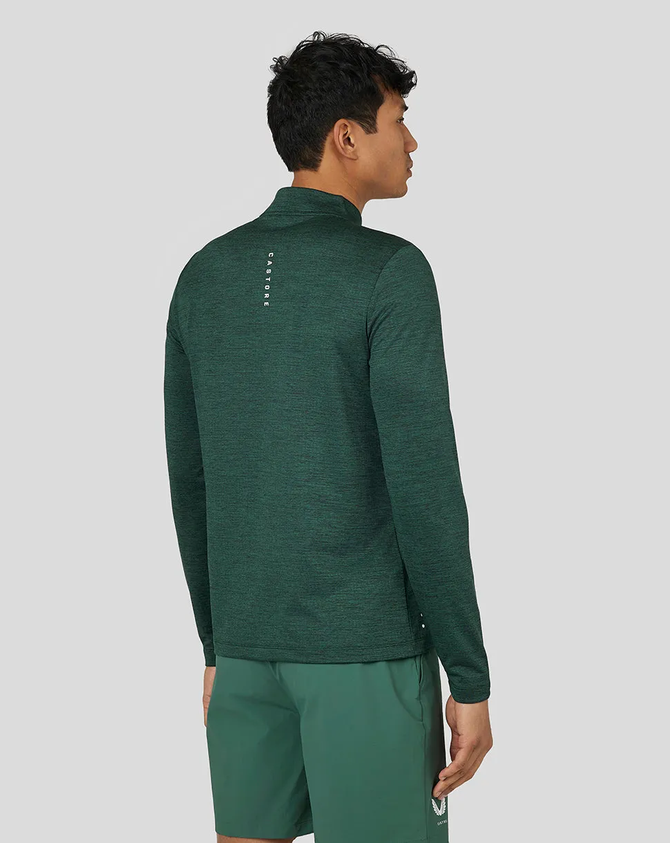 Heren Active Marl 1/4 Zip - Groen