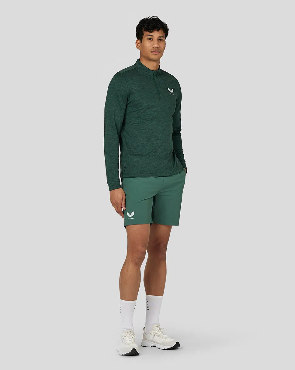 Heren Active Marl 1/4 Zip - Groen