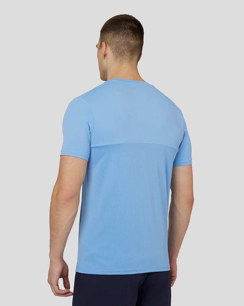 Heren Active Performance T-Shirt met korte mouwen – Blauw