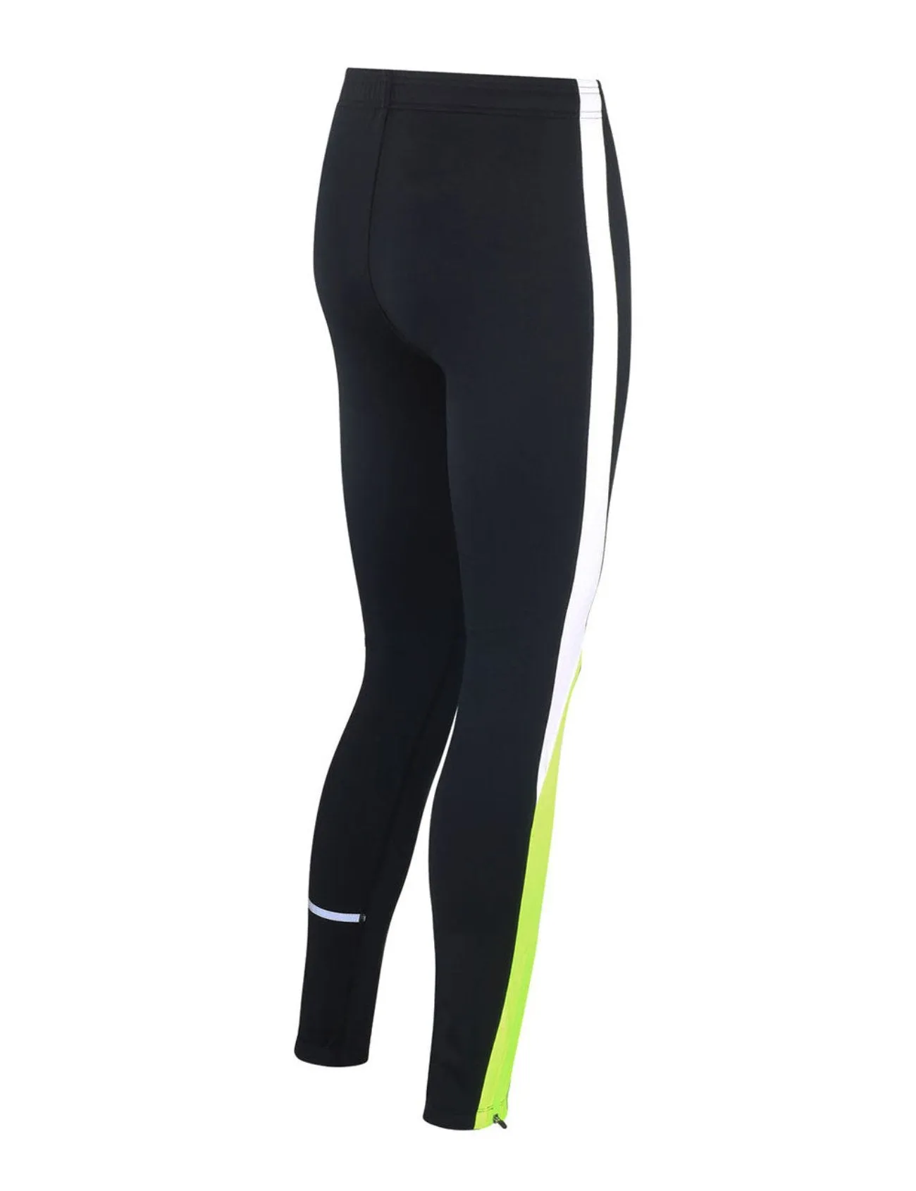 Herren Thermo Laufhose Tight Lang Schwarz Neon