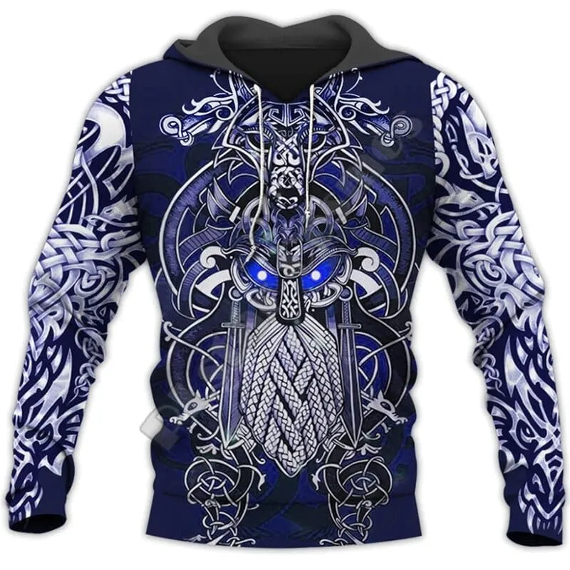 Hoodie Viking "Hoodie Fenrir et Odin - Duel de Destin"