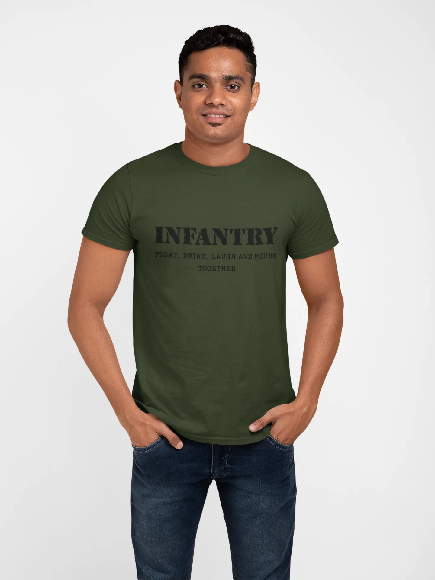 Infantry T-shirt - Fight, Drink, Laugh and Mourn Together (Men)