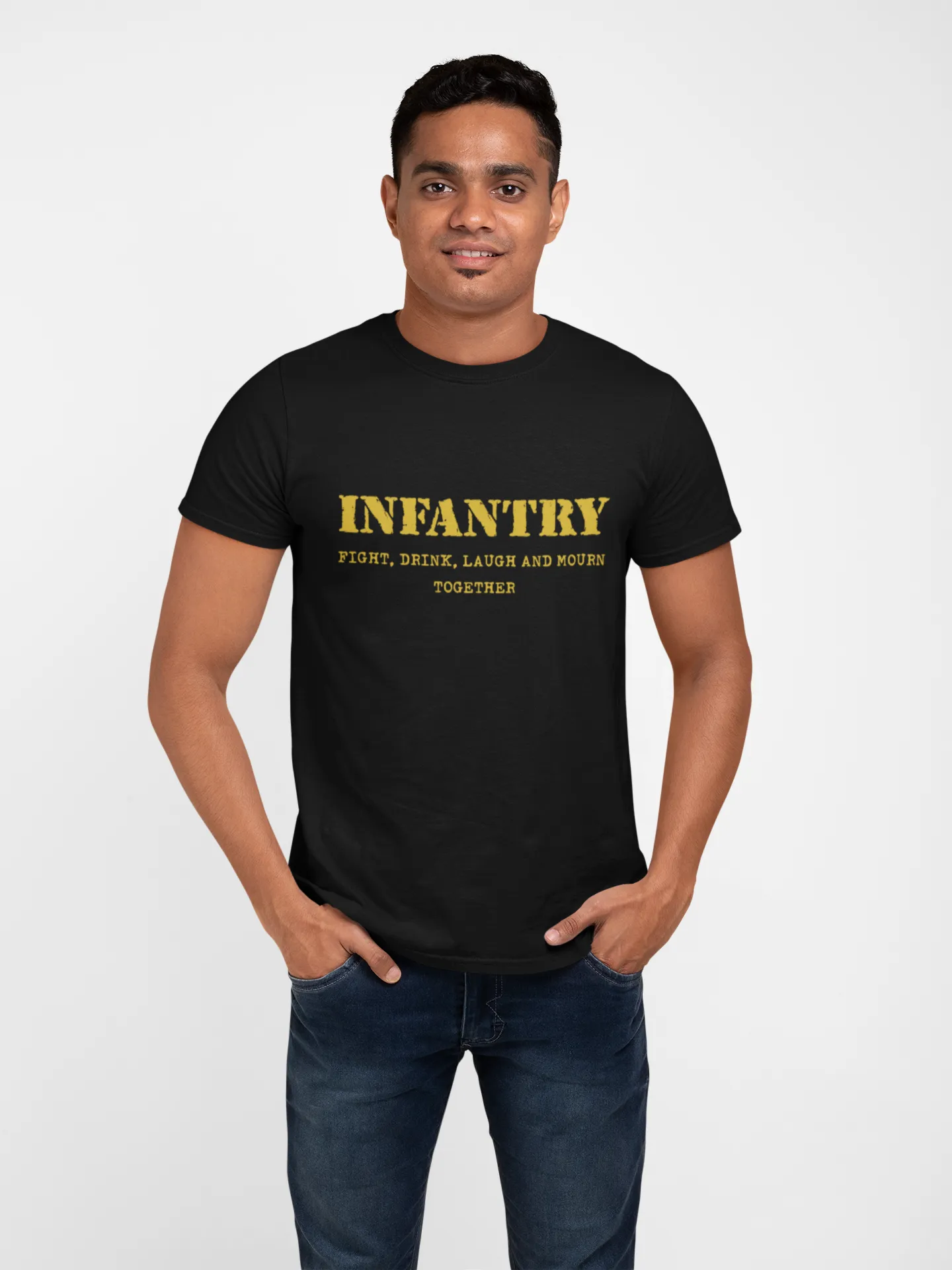 Infantry T-shirt - Fight, Drink, Laugh and Mourn Together (Men)