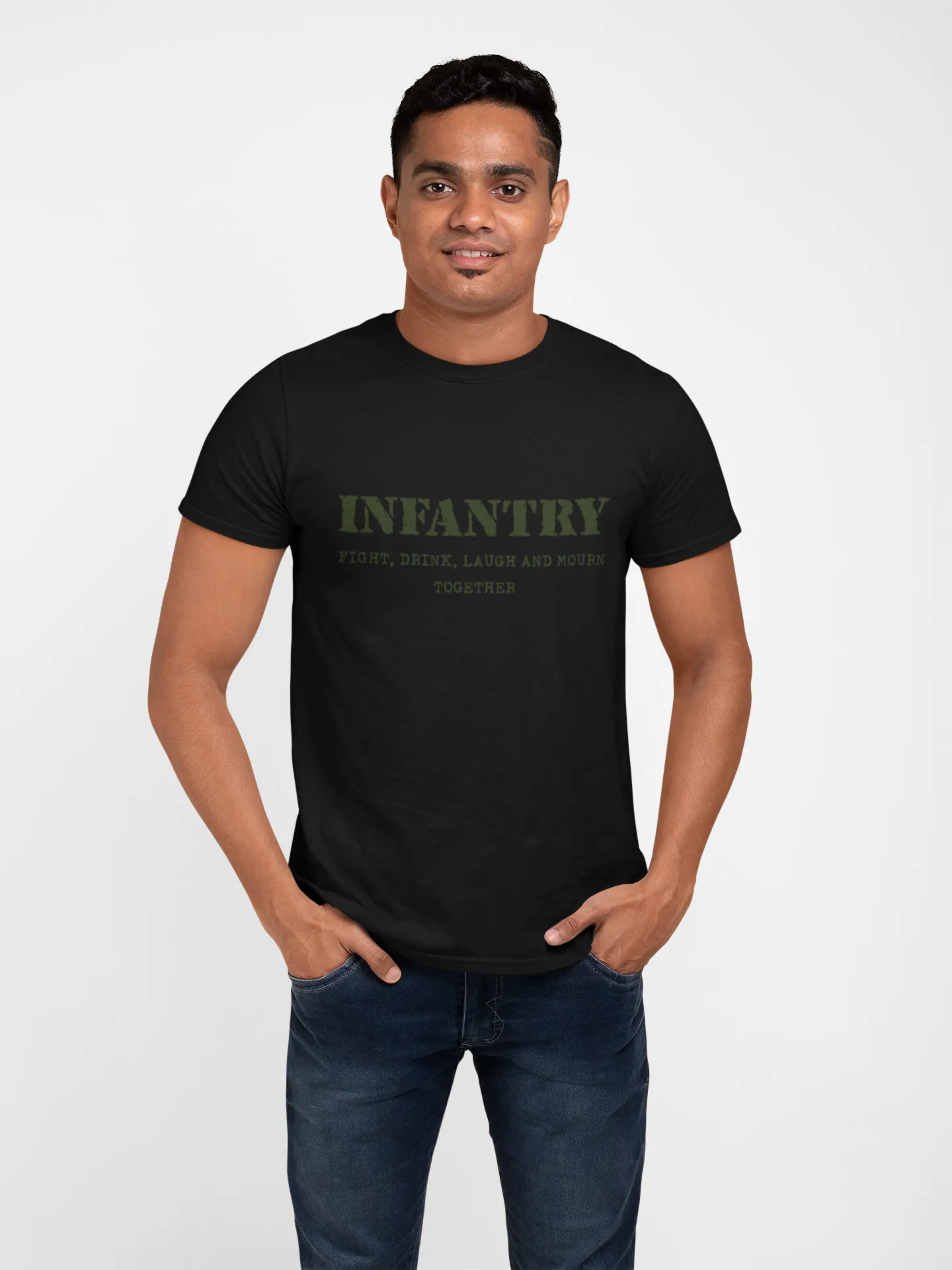 Infantry T-shirt - Fight, Drink, Laugh and Mourn Together (Men)