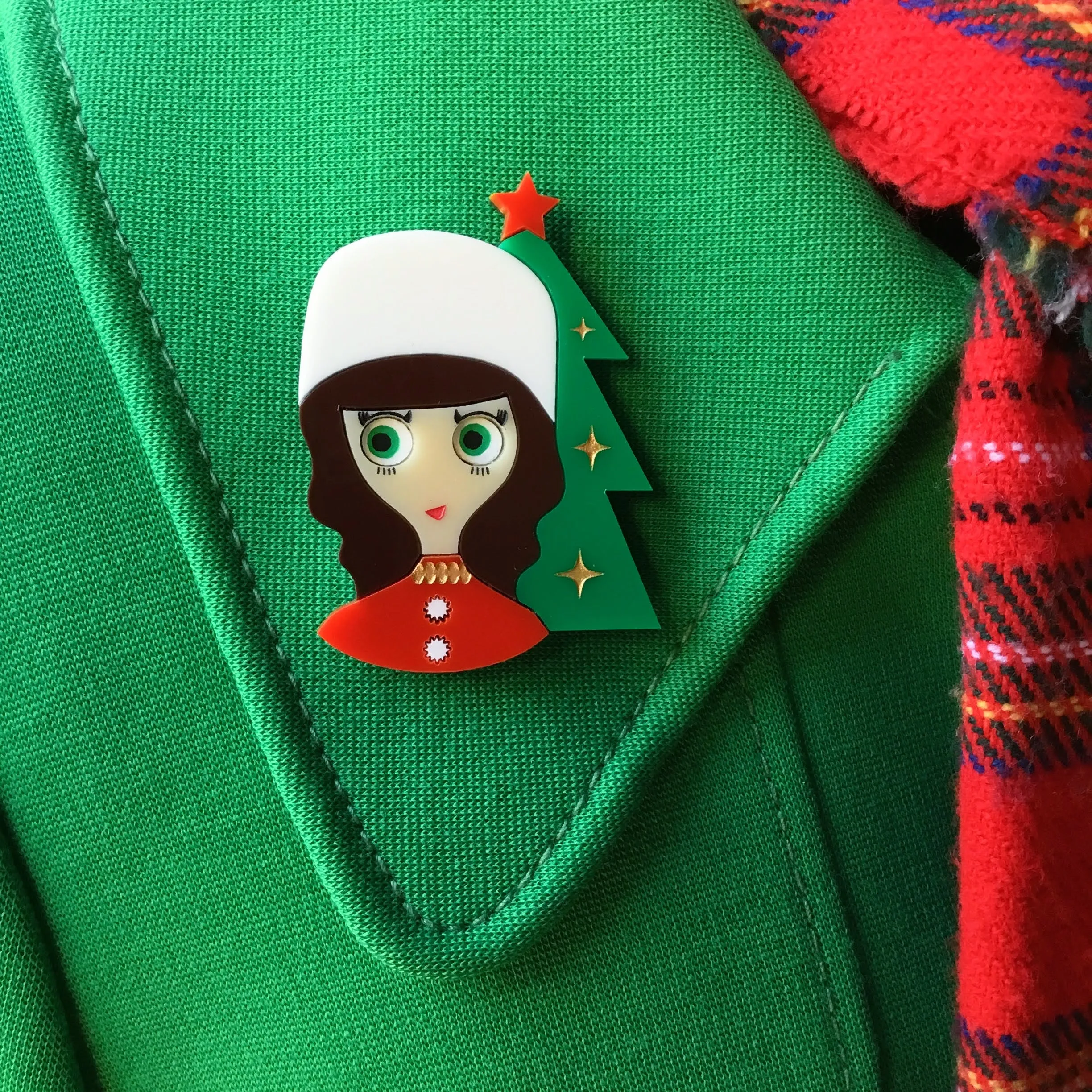 IRINA Acrylic Brooch, Little Russian Princess Xmas limited edition