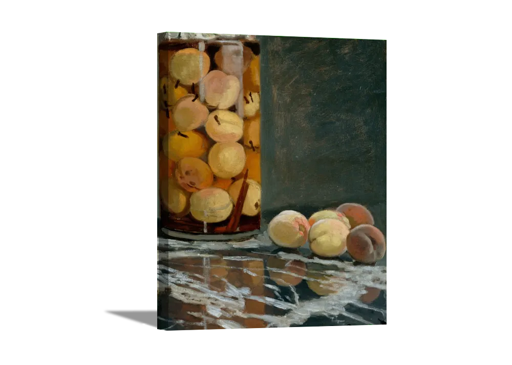 Jar of Peaches | Claude Monet Masters Classic Art in Gallery Wrapped Canvas | Various Sizes