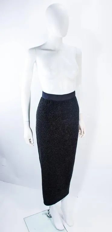 JEAN PAUL GAULTIER Vintage Beaded Full Length Silk Skirt Size 40