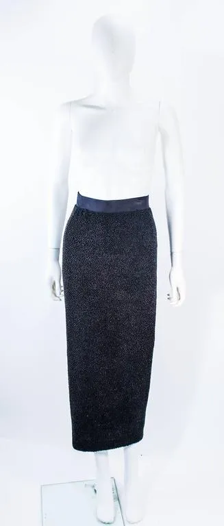 JEAN PAUL GAULTIER Vintage Beaded Full Length Silk Skirt Size 40