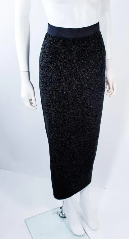 JEAN PAUL GAULTIER Vintage Beaded Full Length Silk Skirt Size 40