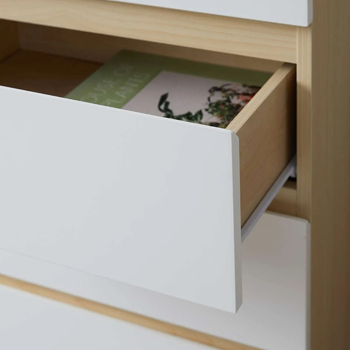 Jolt Six Drawer - Slim - Natural / White