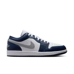 Jordan - Men - Air Jordan 1 Low - White/Wolf Grey/Midnight Navy