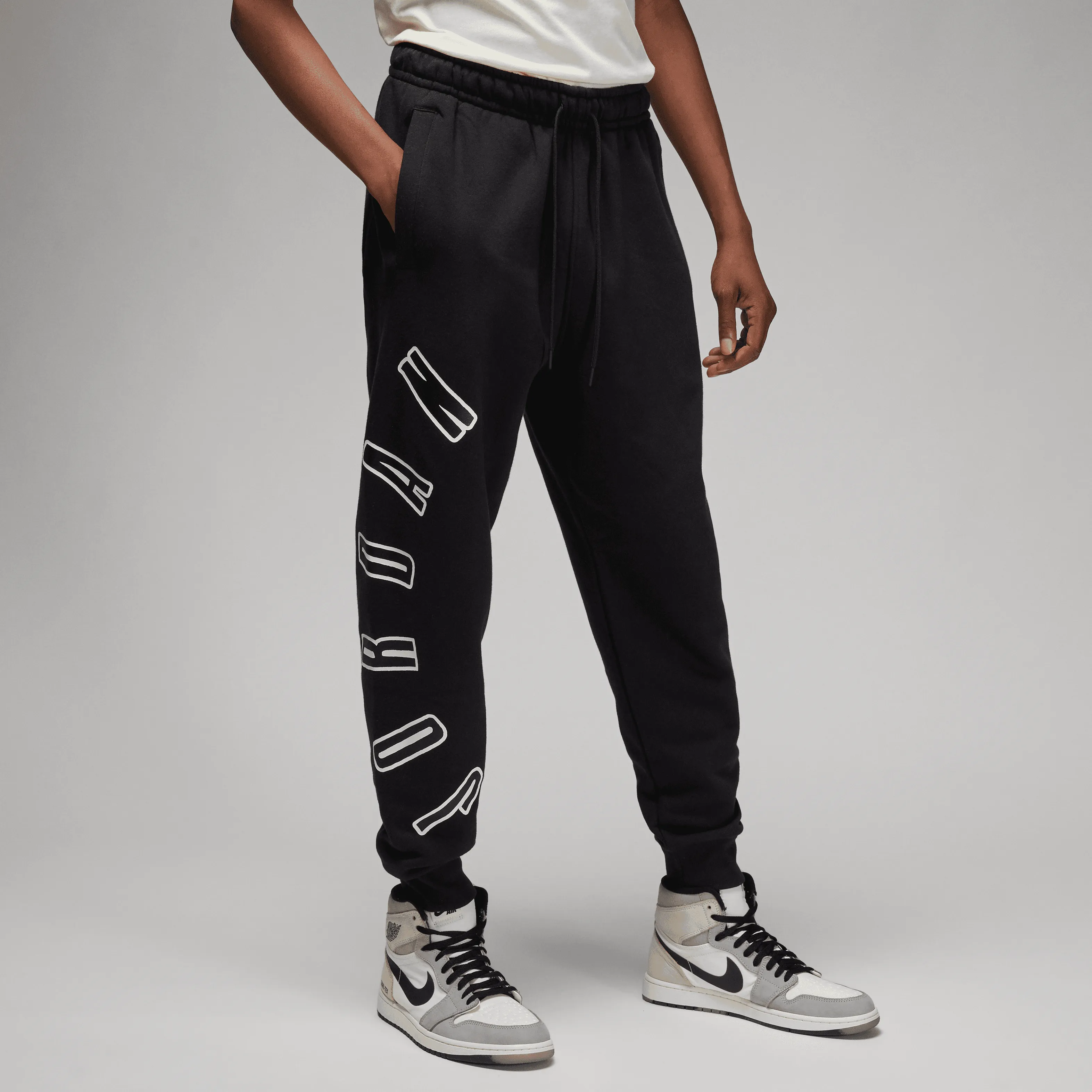 Jordan - Men - Flright MVP HBR Fleece Pants - Black/Sail