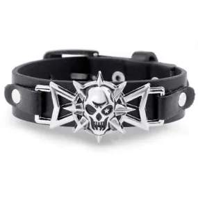 Kiss the Skull Black Bracelet