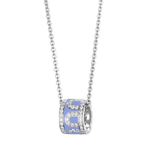 L'Arc de DAVIDOR Bead, 18k White Gold with Lacquered Ceramic and Palais Diamonds