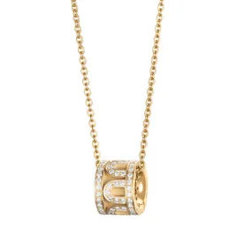 L'Arc de DAVIDOR Bead, 18k Yellow Gold with Satin Finish and Palais Diamonds