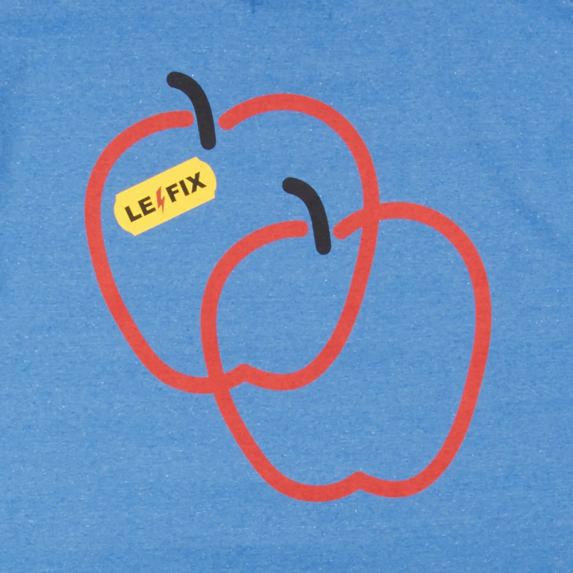 Le Fix Apple Reg T-shirt I Blå