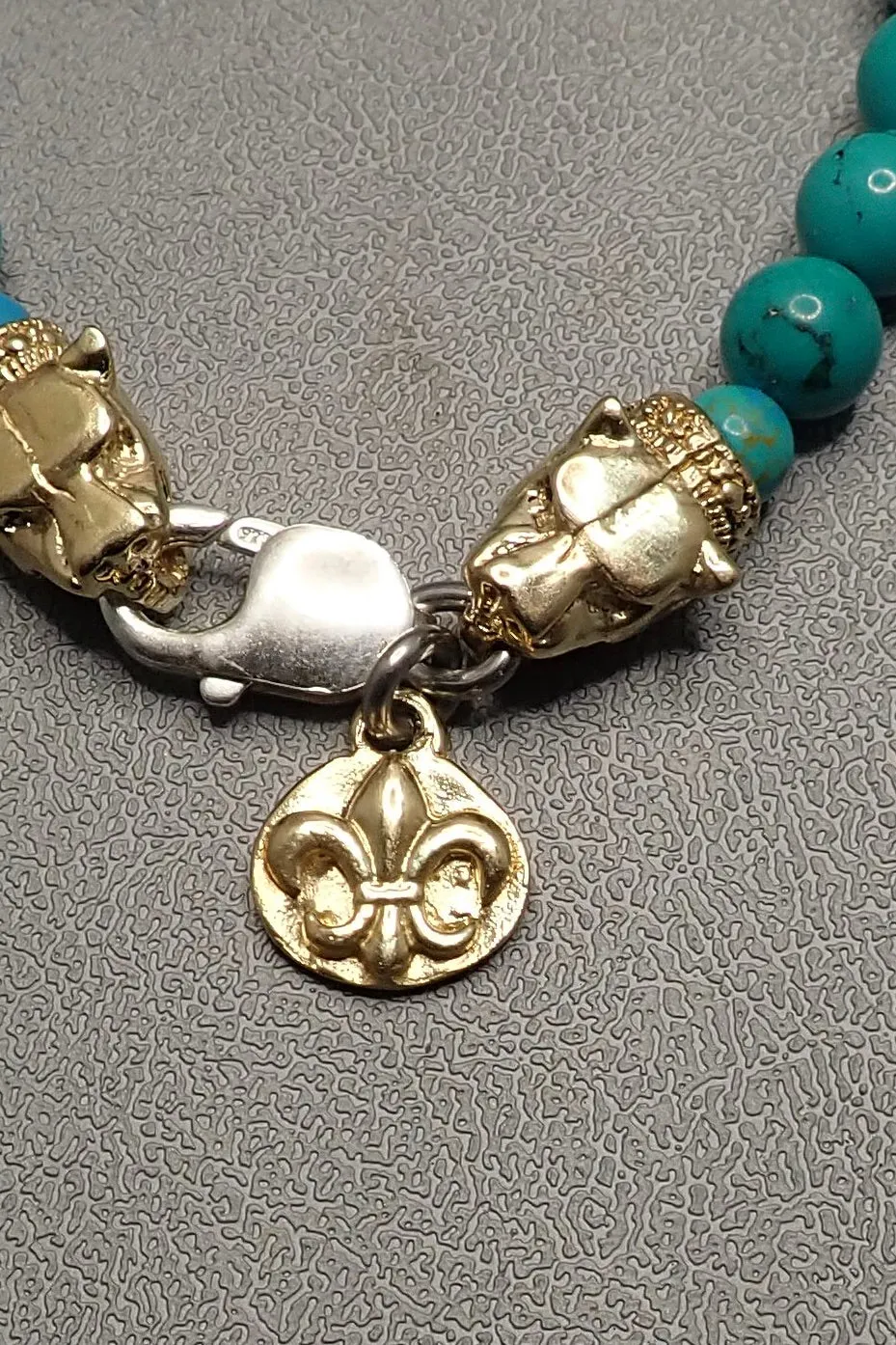 LION HEADS TURQUOISE BRACELET