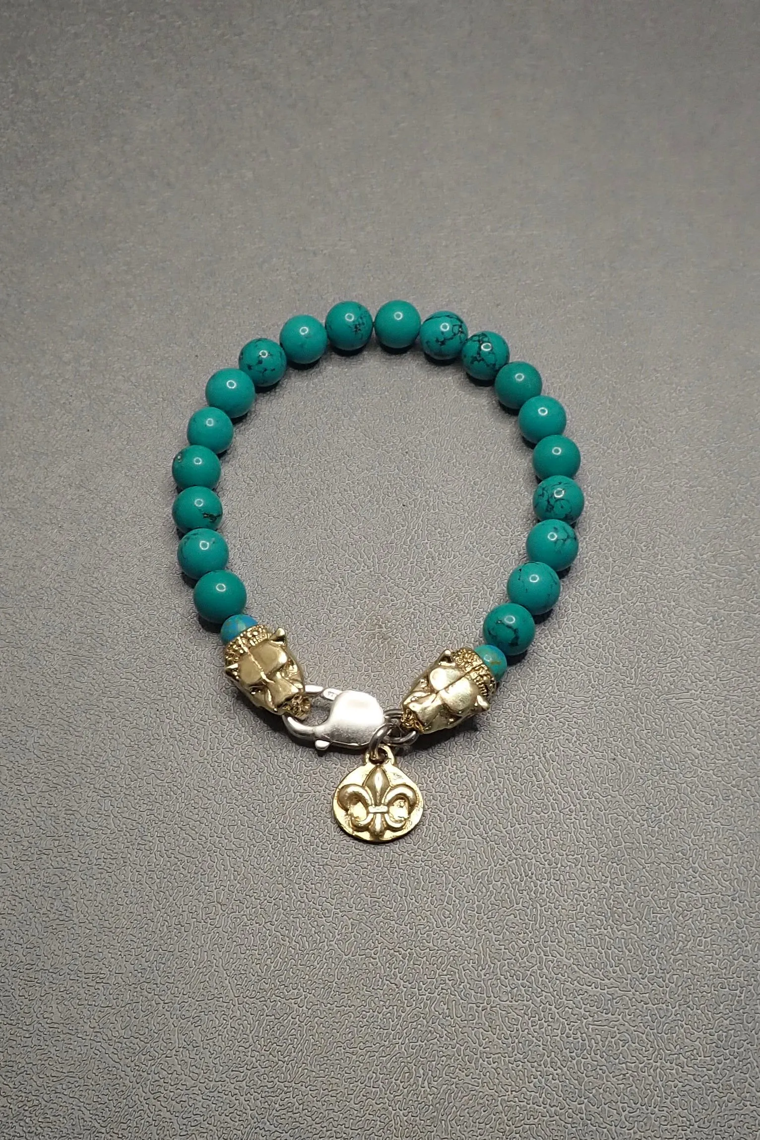 LION HEADS TURQUOISE BRACELET