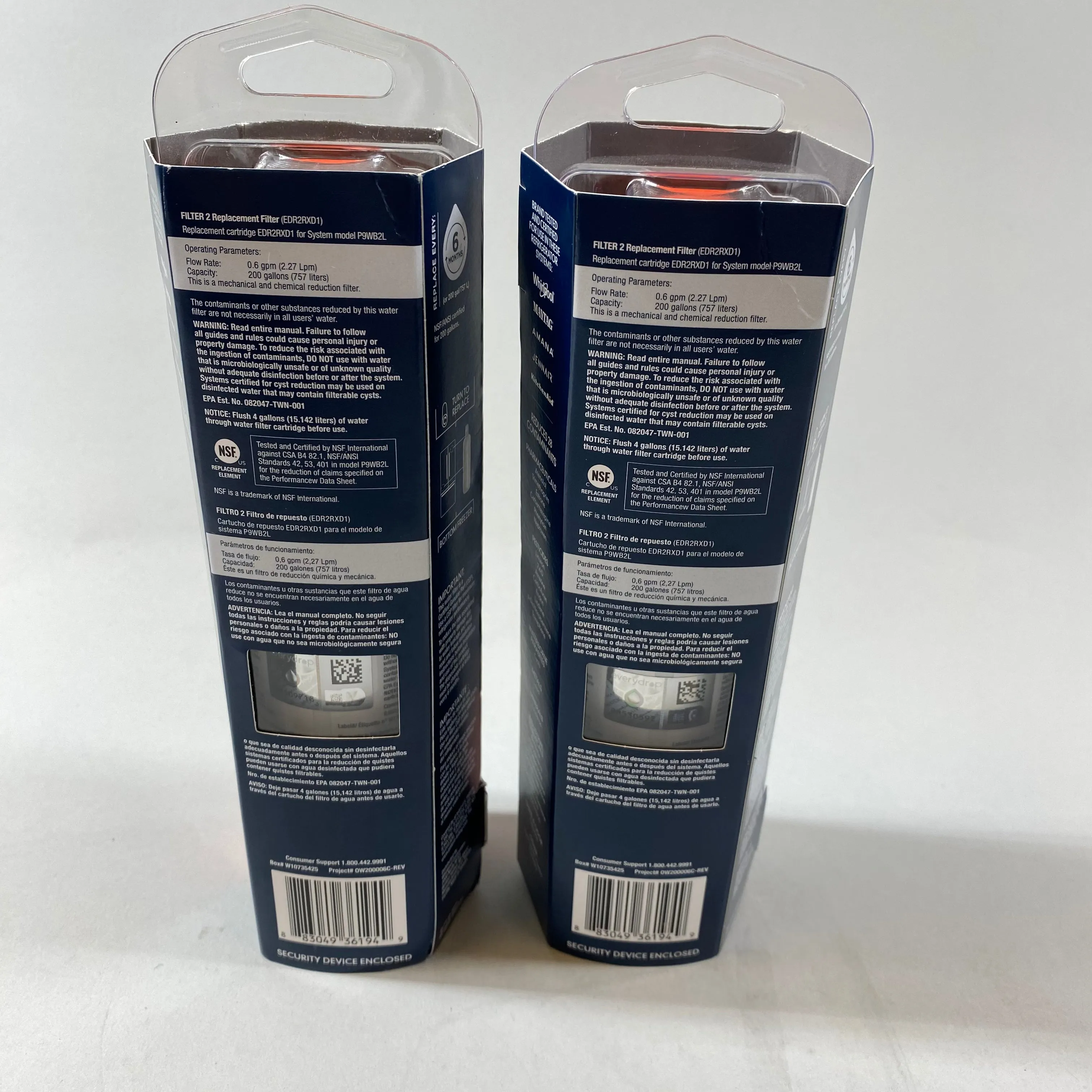 Lot of 2 - New PUR Filtration Everydrop Ice & Water Replacement Filter EDR2RXD1