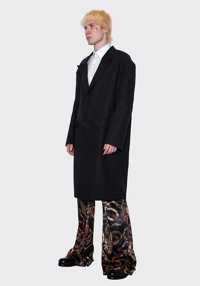 LU'U DAN MC002_FT 90'S  FLUID TAILORING GANGSTER COAT BLACK