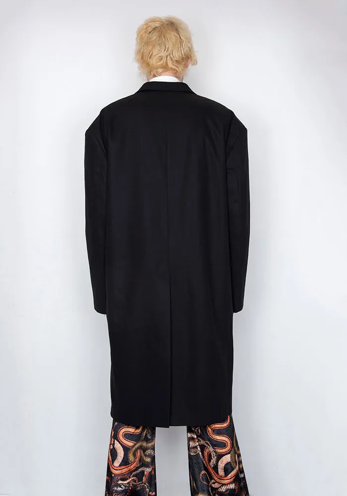 LU'U DAN MC002_FT 90'S  FLUID TAILORING GANGSTER COAT BLACK