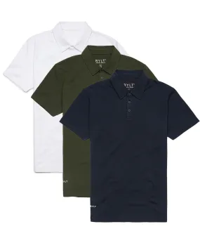 LUX Straight Hem Polo - Custom 3 Pack