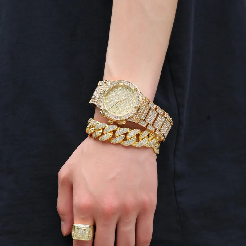 Luxury Hip hop style Iced Out watch