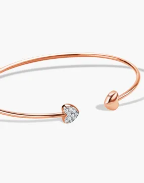 LVC Charmes Wire Heart Diamond Bangle