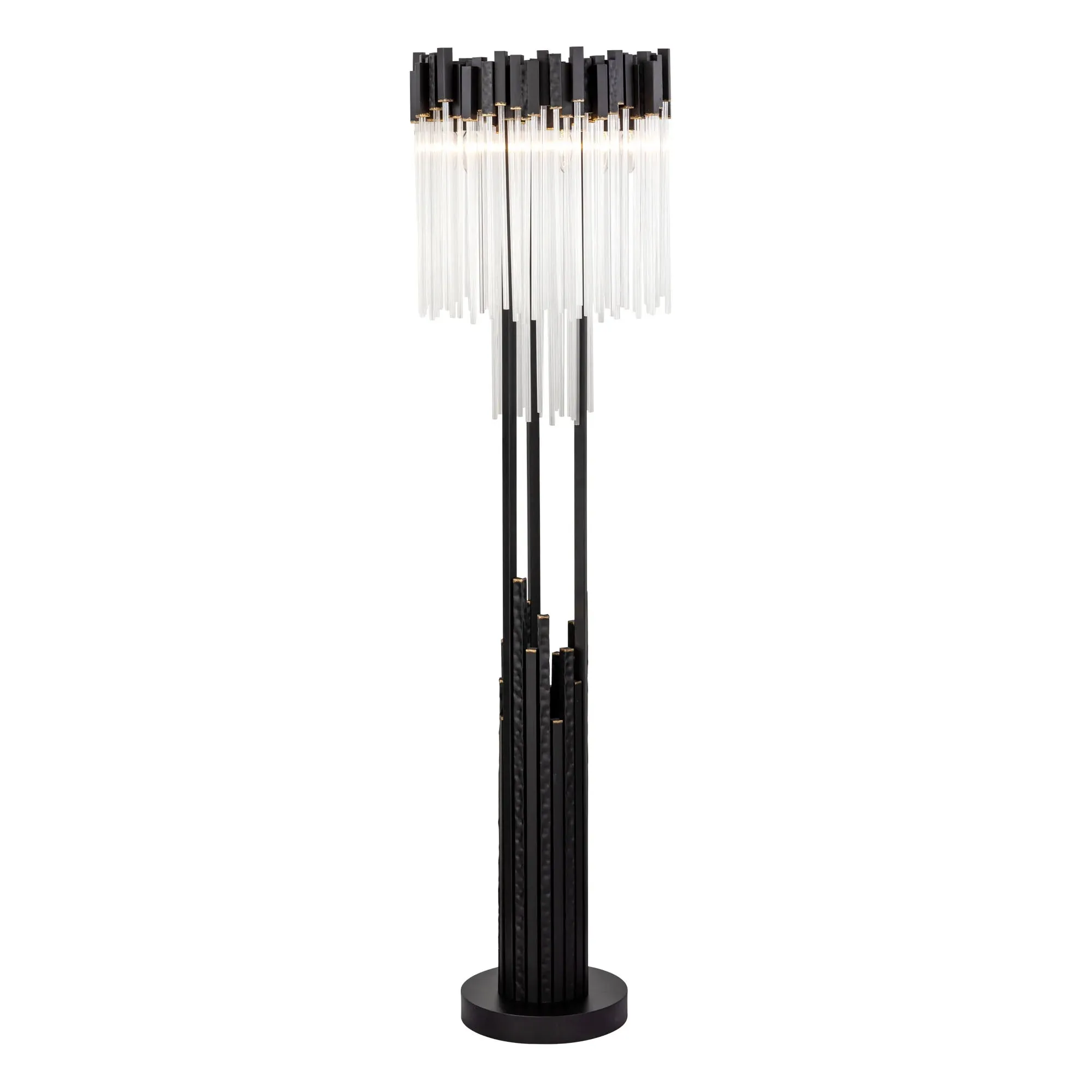 Matrix 309L06MBFG 6-Light Floor Lamp - Matte Black/French Gold