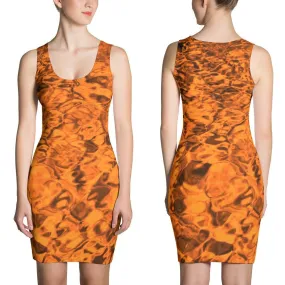 Mermaid Spandex Dress - STYLE Bodycon - COLOR Orange Water