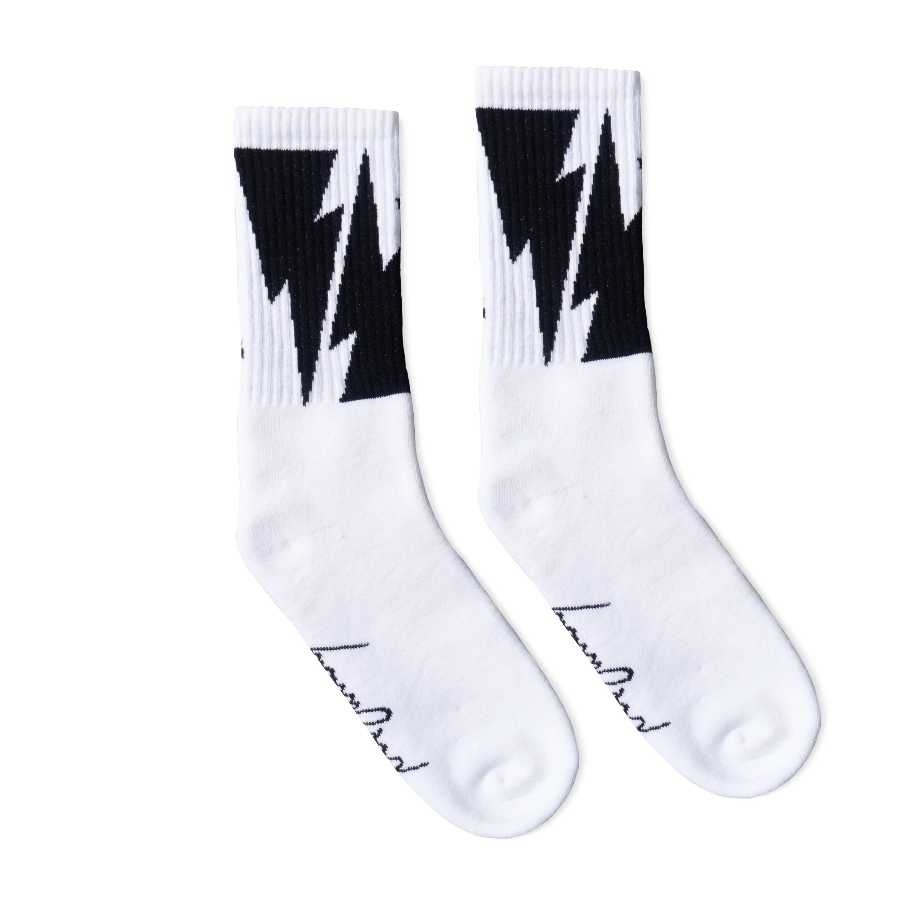 Mike Vallely Bolt Socks | White